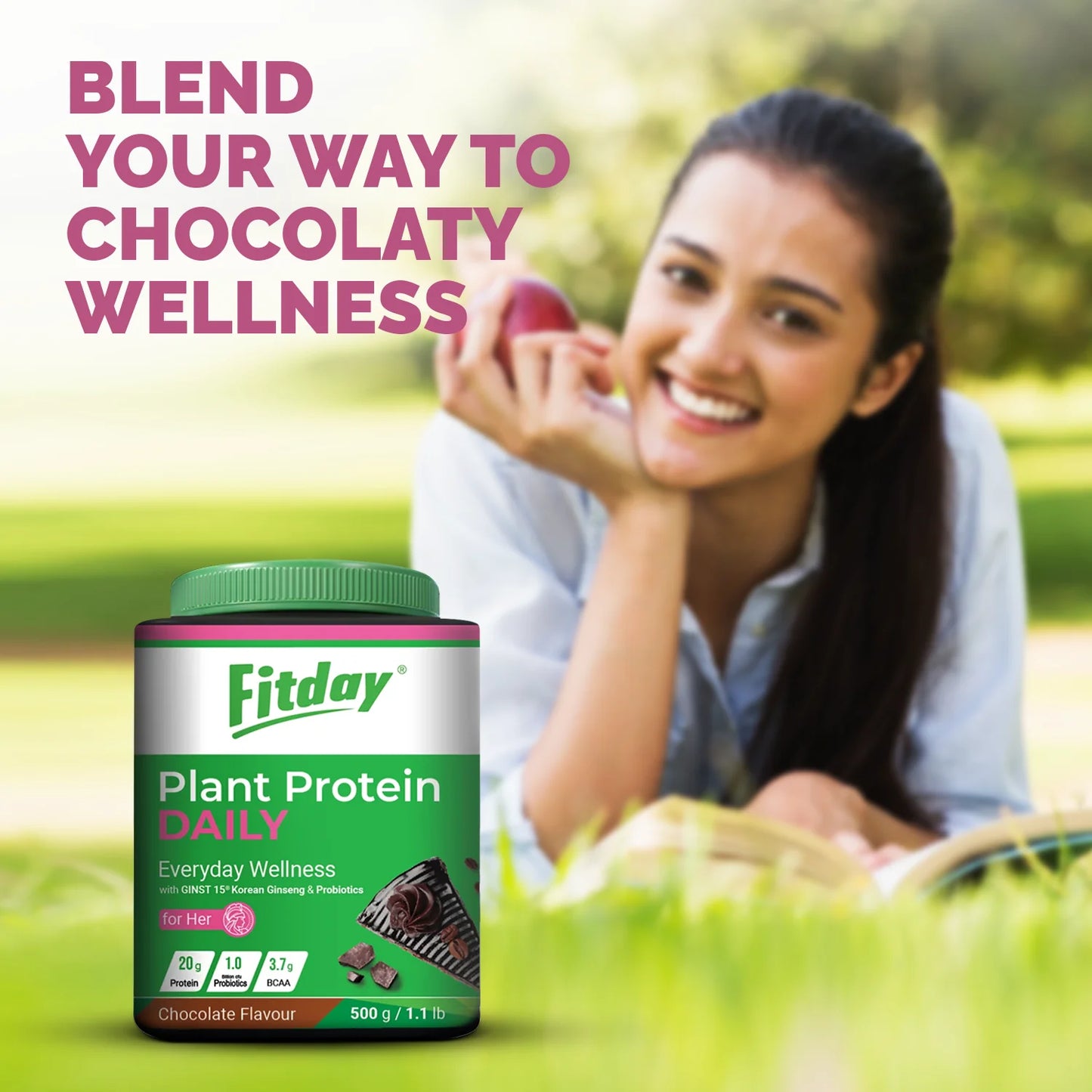 Fitday Plant Protein Powder - Daily for Her (Chocolate Flavor)